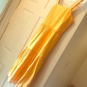 J. Crew flirty open shoulder dress eyelet border